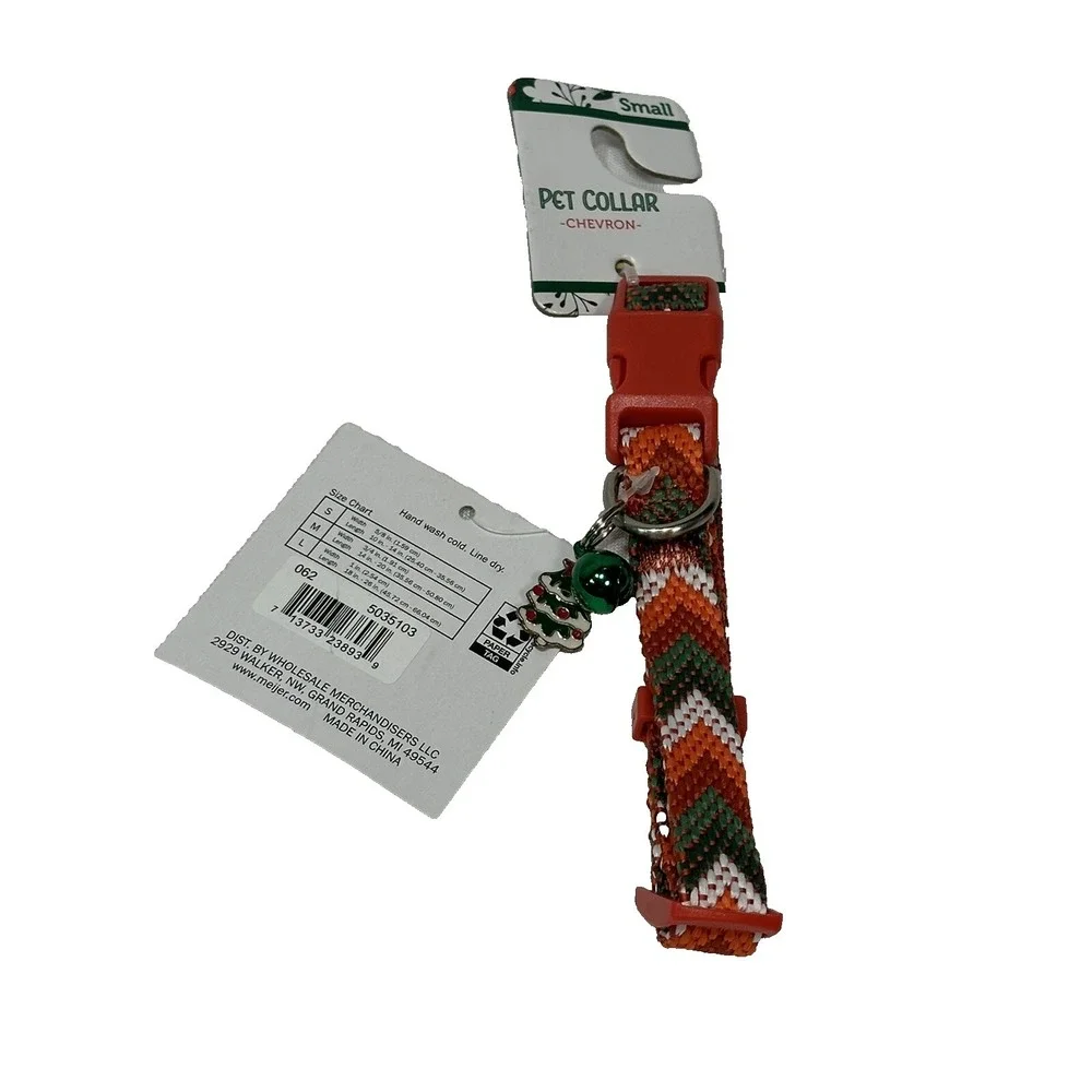 NEW holiday pet dog collar size‎ small length 10-14 inches